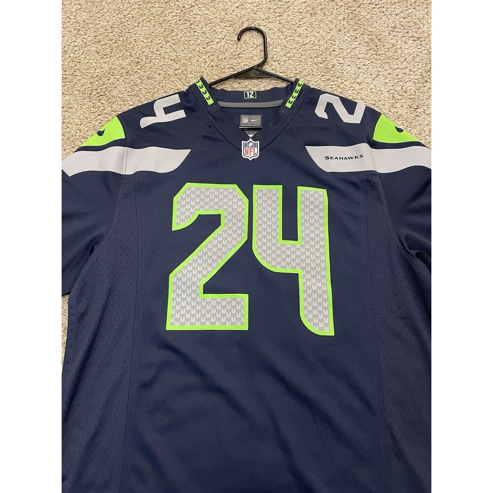 Nike On Field Marshawn Lynch Seattle Seahawks Jersey Men’s Large NFL Football - Picture 4 of 5